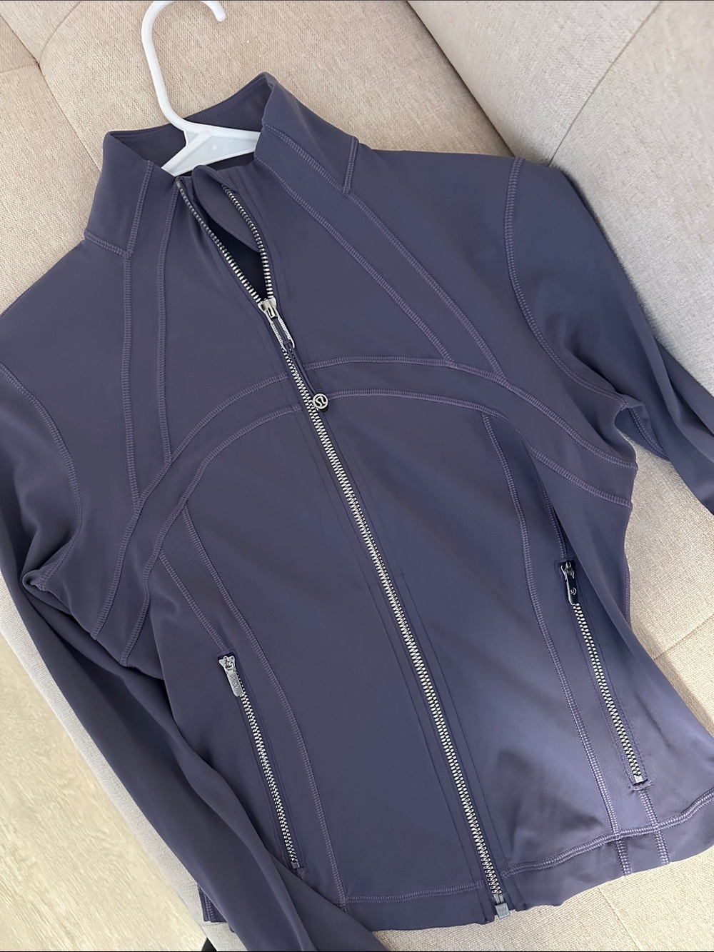 lululemon athletica Plum-Gray Zip-Up Bomber Jacket